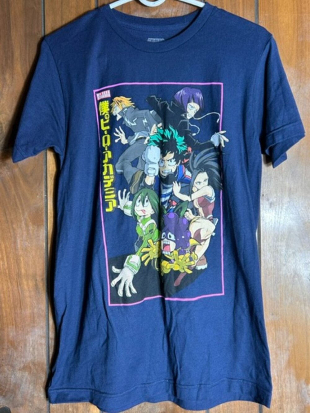 Funimation My Hero Academia Mens Sz Small Navy Graphic T-Shirt Anime